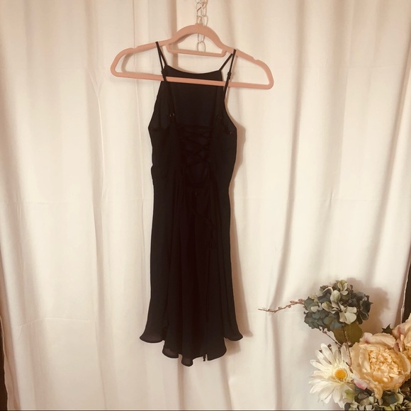 B. DARLIN, Navy, size 1/2, fit & flare, lace up back, sleeveless, EUC - Picture 6 of 6